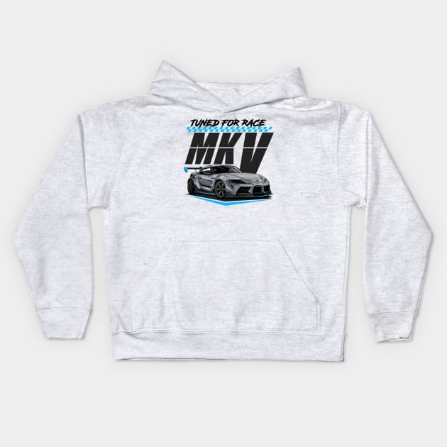 JDM-TOYOTA SUPRA MK5 - SILVER Kids Hoodie by HFP_ARTWORK